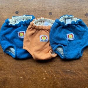 Organic pull on interlock merino wool diaper covers set of 4